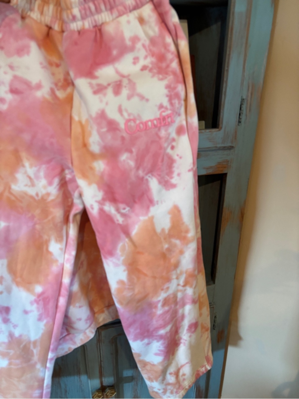 Set Comfrt Tie-Dye Hoodie & Jogger  - Pink/Orange - Picture 6 of 8